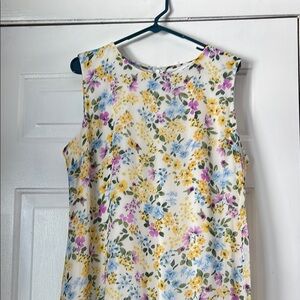 Calvin Klein Floral Sleeveless Dress Sz 16